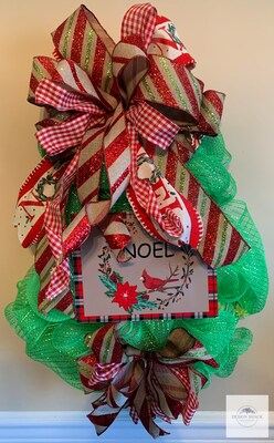 Noel Christmas Tree Wreath - image1